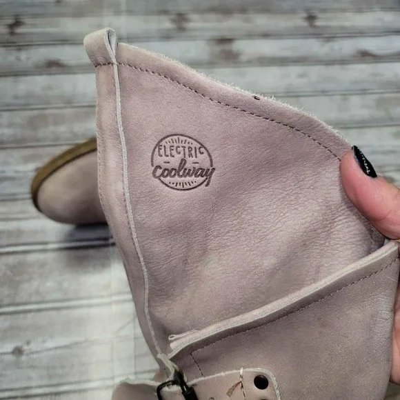 Coolway Alida Pink Leather Slouchy Dual Buckle Boots - Picture 2 of 8